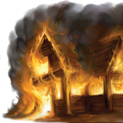 Maison en feu