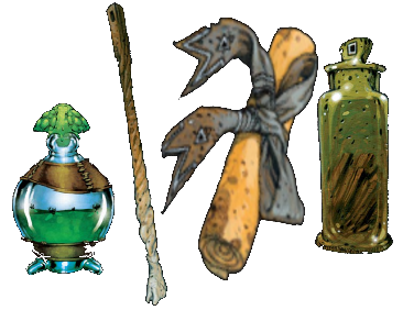 pathfinder - potions - parchemins - baguettes